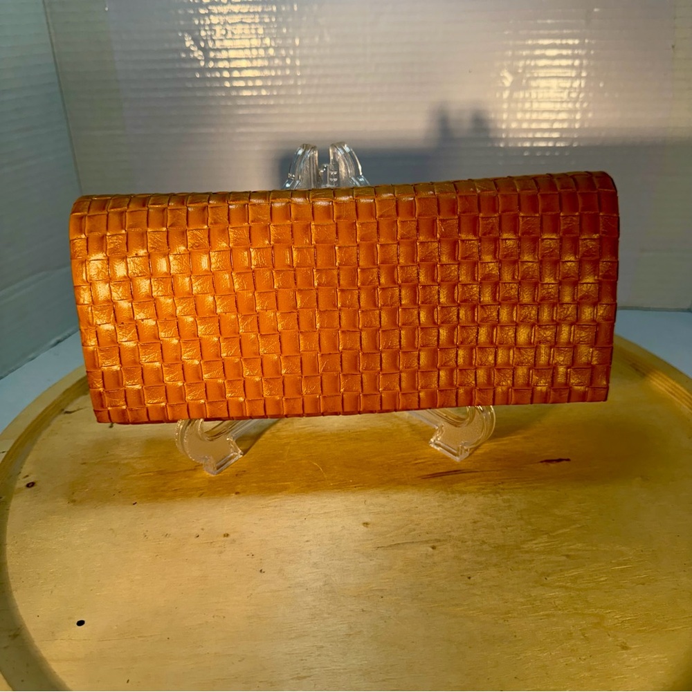 NWT Bijoux Terner Woven Tan Clutch/Crossbody Bag